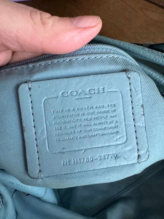 Coach Pebbled Leather Hobo in Mint Green - Picture 6 of 8